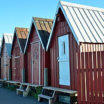rote Häuschen im Hafen