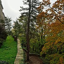 Entlang der Burgmauer