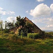 Wohnhaus vom Weg her