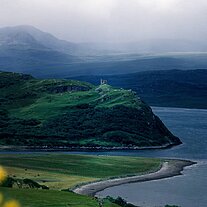 Castle Varrich Ruine am Meer