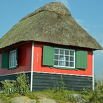 Reetgedecktes Strandhäuschen Reetgedecktes Strandhäuschen