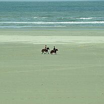 Reiter am Strand