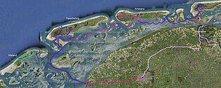 Karte westfriesische Inseln
