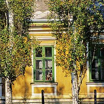 Haus am Eingang zum Arboretum