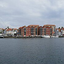 Einlaufen in den Hafen von Sonderborg